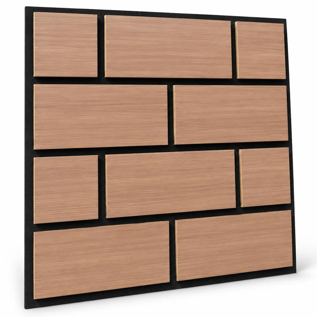 TAS® Fluted Acoustic Panels Sound | Brick Pattern Wooden Slat | Room Acoustics & Soundproofing | 2x2 Feet | 18mm Thickness (SET OF 4)