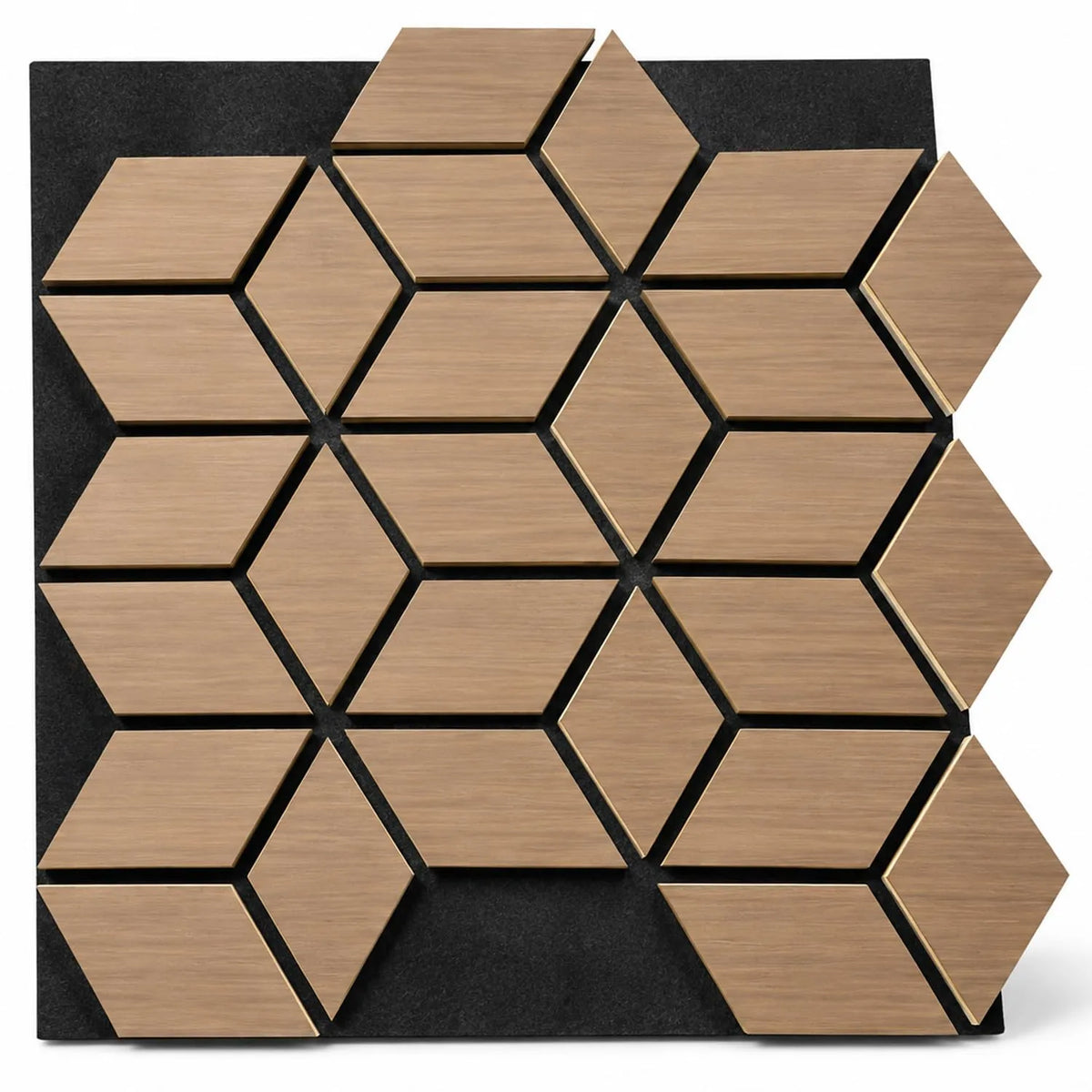 TAS® Fluted Acoustic Panels Sound | Diamond Pattern Wooden Slat | Room Acoustics & Soundproofing | 2x2 Feet | 18mm Thickness (SET OF 4)