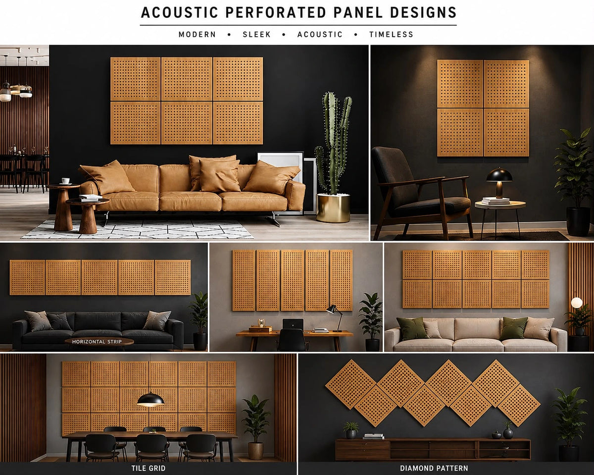 TAS® Acoustics | Wooden Abfuser Panels | 24″ x 24″ x 0.5″ (SET OF 4) NRC = 0.70