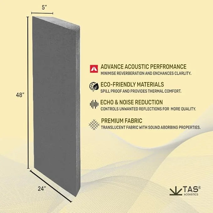 TAS® Acoustics | Corner Bass Traps | Rockwool® | 2' x 4' x 5" (SET OF 3)