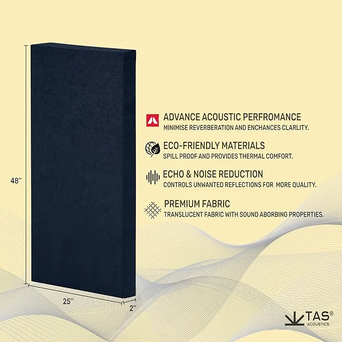 TAS® Acoustics | Sound Absorption Panels | 2' x 4' x 3" (SET OF 4) NRC = 0.90