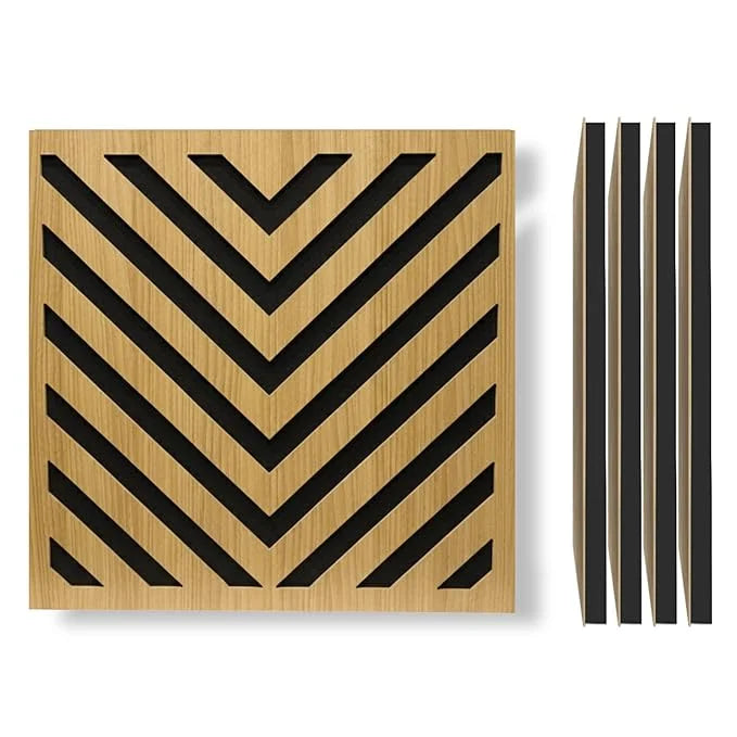 TAS® Acoustics | Wooden Abfuser Panels | 24″ x 24″ x 0.5″ (SET OF 4) NRC = 0.70