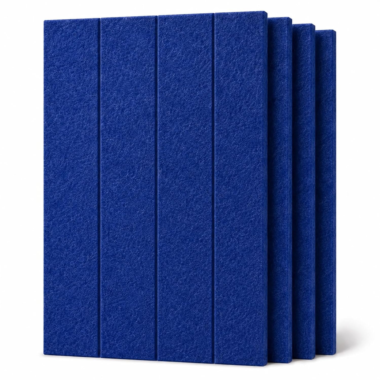 TAS® Grooved Acoustic Pet Panels for Offices, Bedrooms & Studios | PET Felt Panels for Echo Reduction & Sound Absorption | 4x2 Ft, 9mm Thick (Set of 4)
