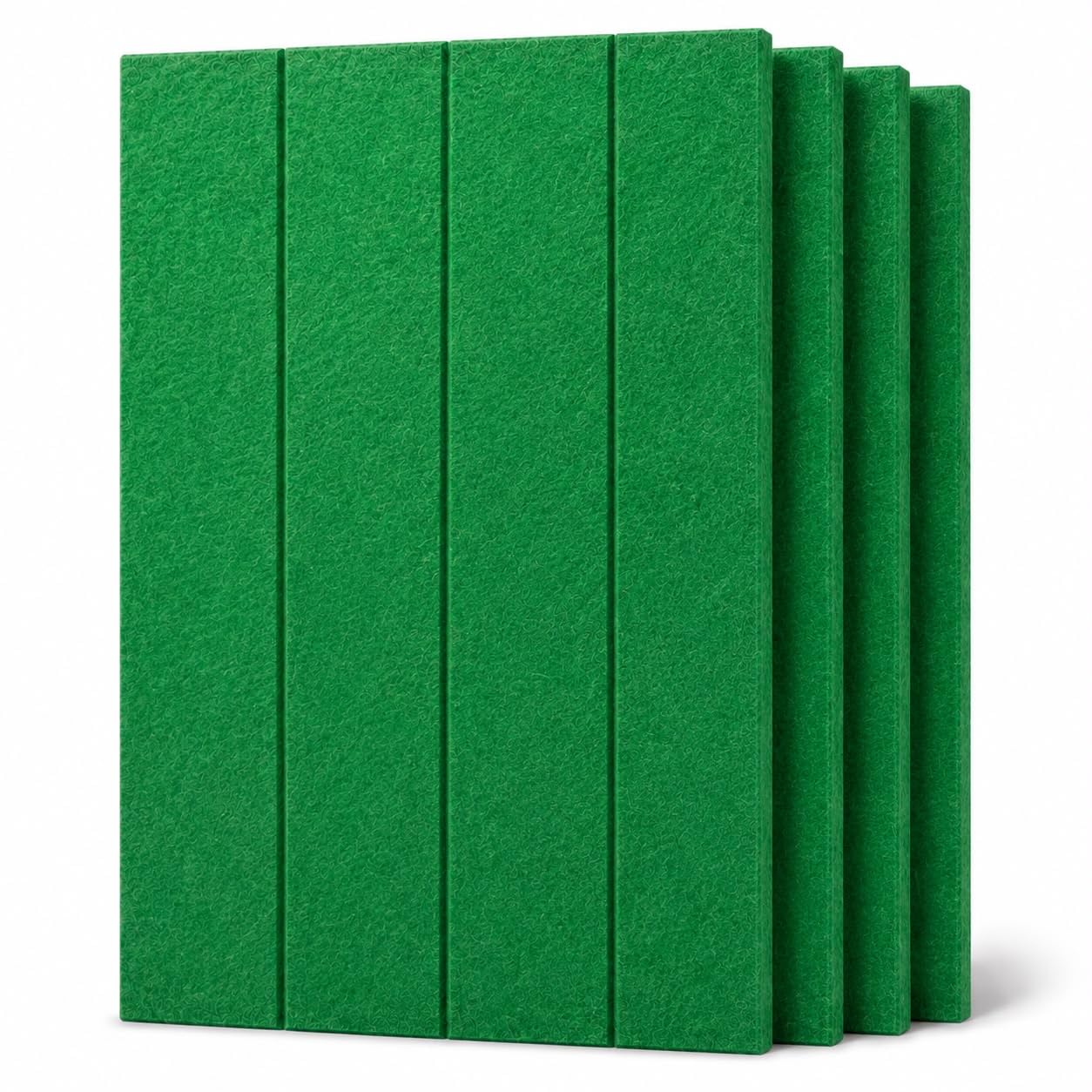 TAS® Grooved Acoustic Pet Panels for Offices, Bedrooms & Studios | PET Felt Panels for Echo Reduction & Sound Absorption | 4x2 Ft, 9mm Thick (Set of 4)