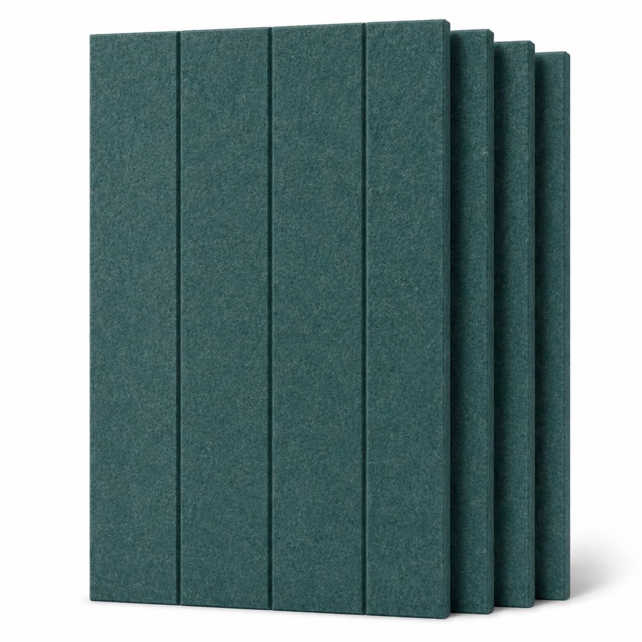 TAS® Grooved Acoustic Pet Panels for Offices, Bedrooms & Studios | PET Felt Panels for Echo Reduction & Sound Absorption | 4x2 Ft, 9mm Thick (Set of 4)