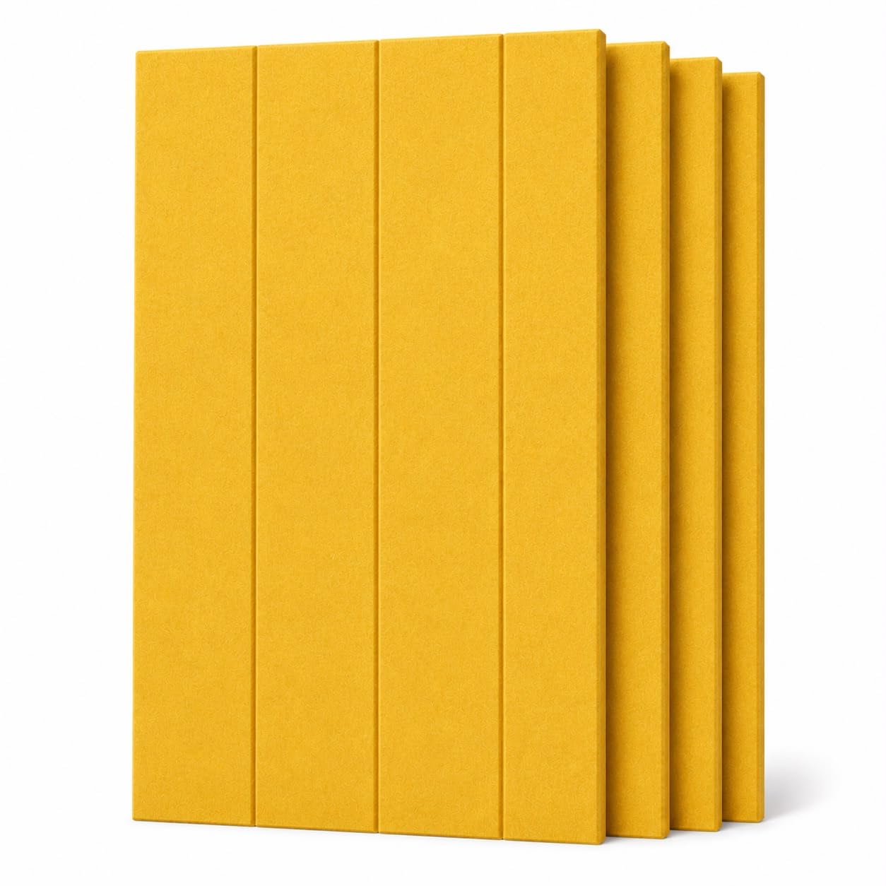 TAS® Grooved Acoustic Pet Panels for Offices, Bedrooms & Studios | PET Felt Panels for Echo Reduction & Sound Absorption | 4x2 Ft, 9mm Thick (Set of 4)