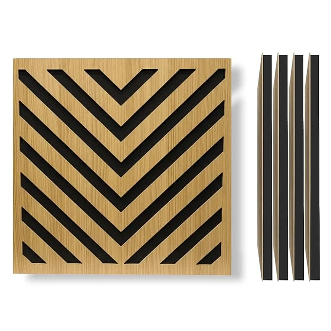 TAS® Acoustics | Wooden Abfuser Panels | 24″ x 24″ x 0.5″ (SET OF 4) NRC = 0.70